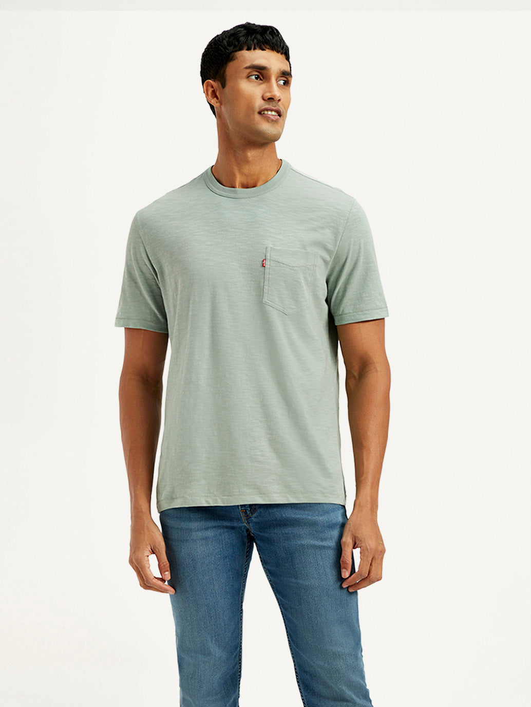 Men's Textured Regular Fit T-Shirt - Front View