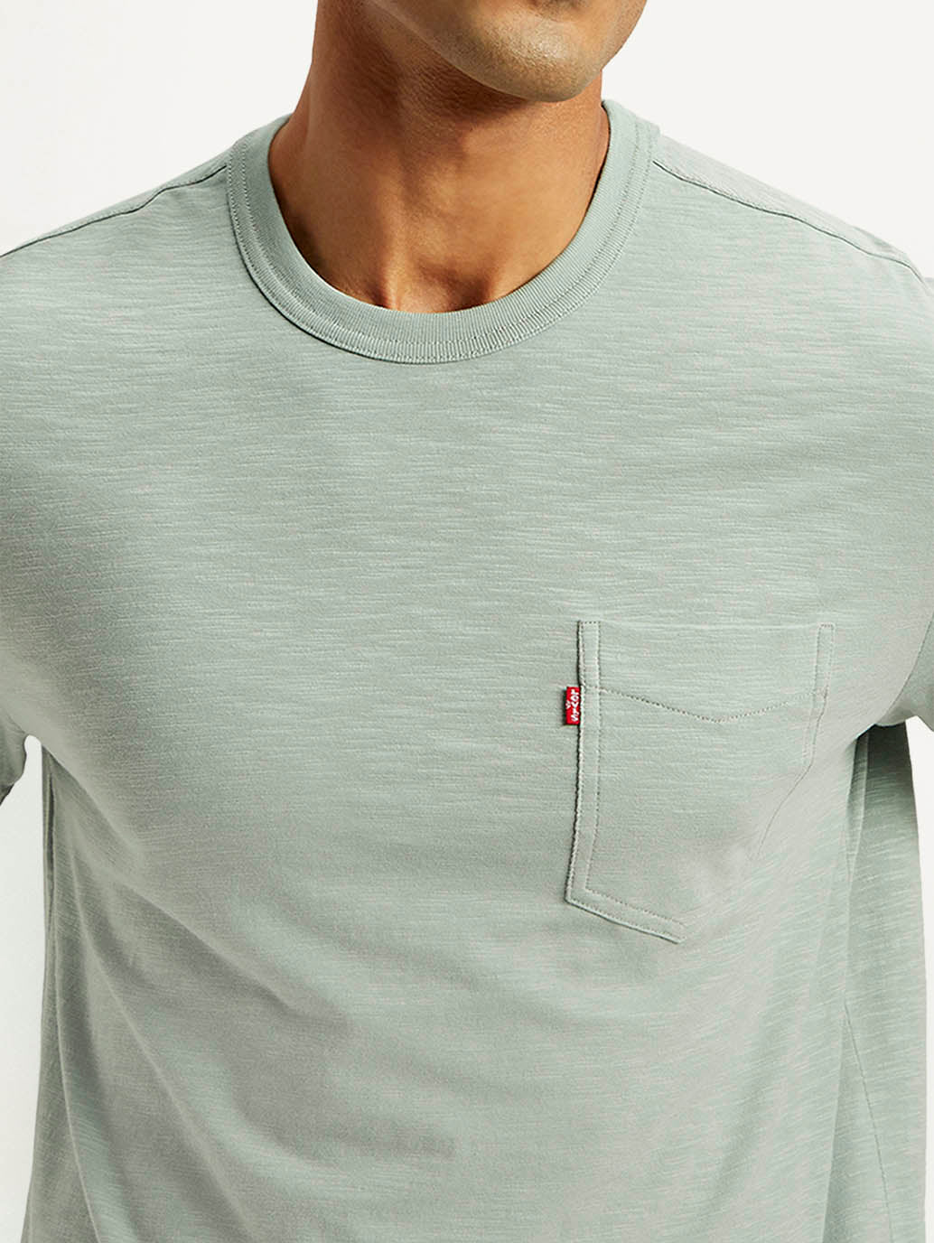 Men's Textured Regular Fit T-Shirt - Detail View