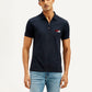 Men's Solid Slim Fit Polo T-shirt - Front View