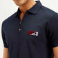 Men's Solid Slim Fit Polo T-shirt - Detail View
