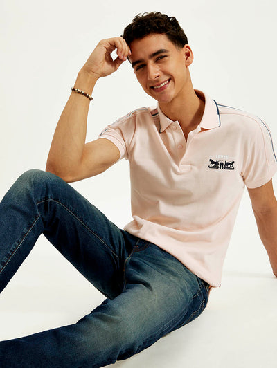 Men's Solid Slim Fit Polo T-shirt