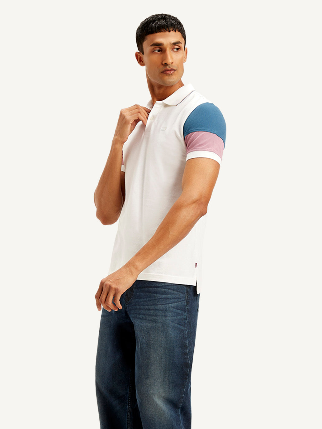 Men's Colorblock Slim Fit Polo T-shirt - Styleshot View