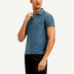 Men's Textured Slim Fit Polo Corduroy T-shirt - Styleshot View
