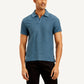 Men's Textured Slim Fit Polo Corduroy T-shirt - Front View