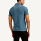 Men's Textured Slim Fit Polo Corduroy T-shirt - Back View