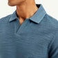 Men's Textured Slim Fit Polo Corduroy T-shirt - Detail View
