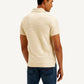 Men's Textured Slim Fit Polo Corduroy T-shirt - Back View