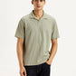 Men's Textured Khaki Slim Fit Polo T-shirt - Styleshot View