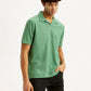 Men's Textured Green Slim Fit Polo T-shirt - Styleshot View