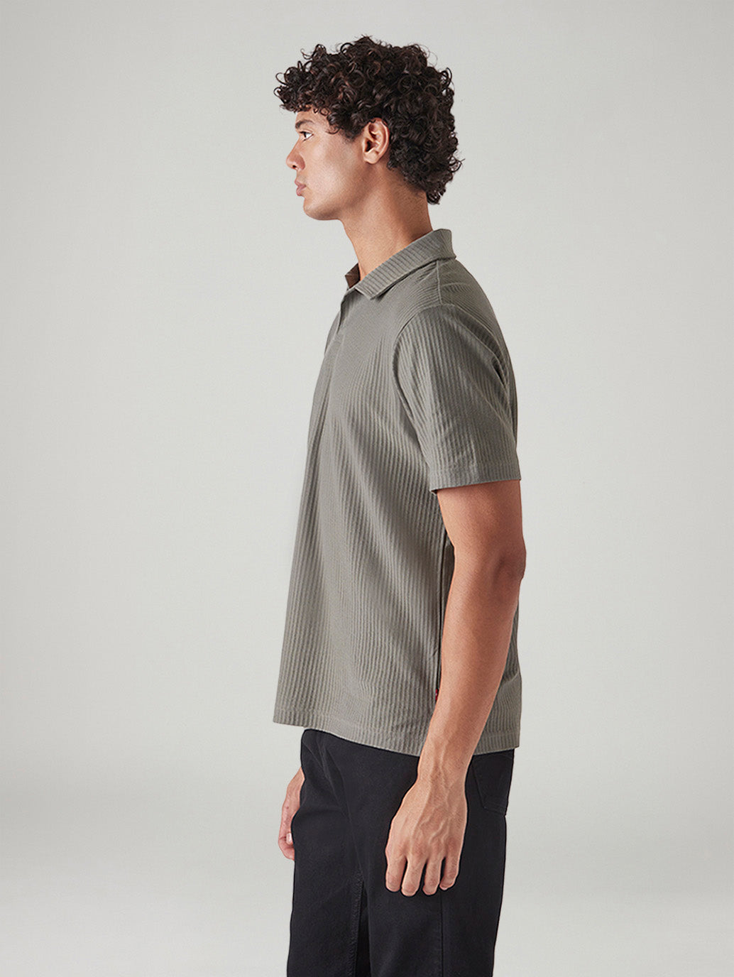Men's Regular Fit Resort Collar Polo T-Shirt - Side View