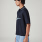 Men's Brand Logo Loose Fit Interlock Polo T-shirt - Side View