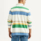 Men's Striped Multi Color Slim Fit Polo T-shirt - Back View