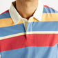 Men's Striped Multi Color Slim Fit Polo T-shirt - Detail View