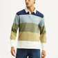 Men's Striped Multicolor Polo T-shirt - Front View
