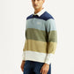 Men's Striped Multicolor Polo T-shirt - Side View