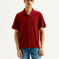Men's Textured Relaxed Fit Resort Collar Knit Shirt - Front View