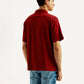 Men's Textured Relaxed Fit Resort Collar Knit Shirt - Back View