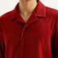 Men's Textured Relaxed Fit Resort Collar Knit Shirt - Detail View