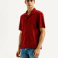 Men's Textured Relaxed Fit Resort Collar Knit Shirt - Side View