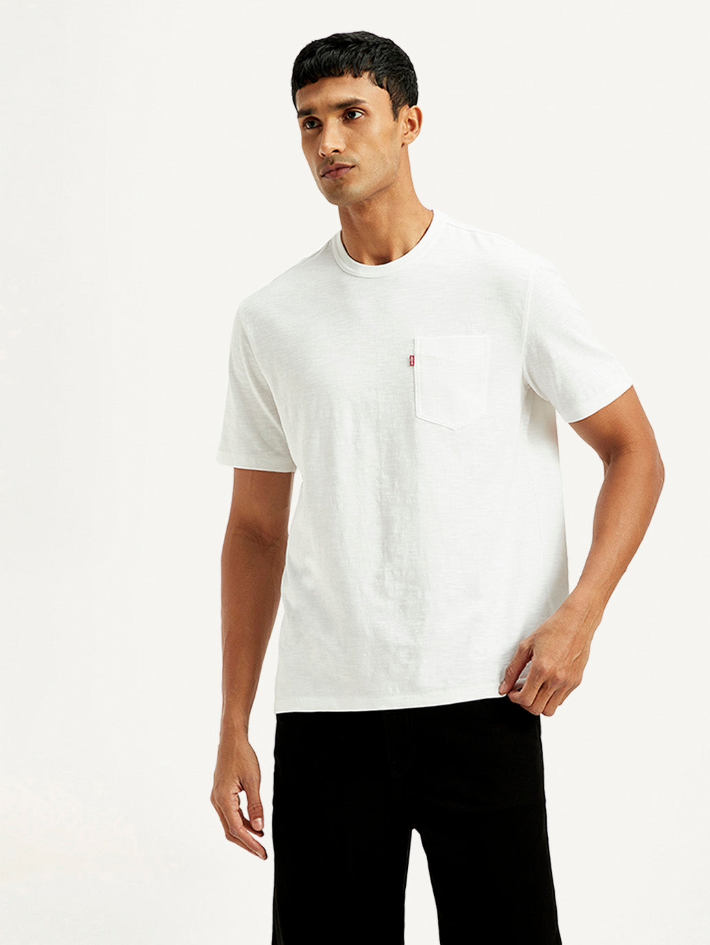 Men's Solid Crew Neck T-shirt - Front View