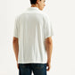 Men's Textured Relaxed Fit Resort Collar Knit Shirt - Back View
