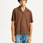Men's Textured Relaxed Fit Resort Collar Knit Shirt - Front View