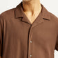 Men's Textured Relaxed Fit Resort Collar Knit Shirt - Detail View