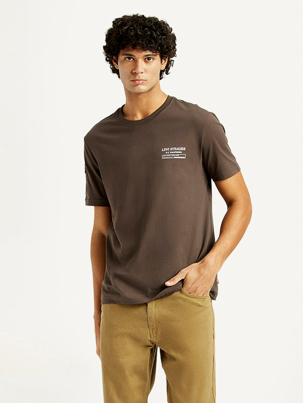 Men's Solid Crew Neck T-shirt - Styleshot View