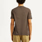 Men's Solid Crew Neck T-shirt - Back View