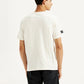 Men's Graphic Print Cream Crew Neck T-shirt - Back View