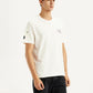 Men's Graphic Print Cream Crew Neck T-shirt - Side View