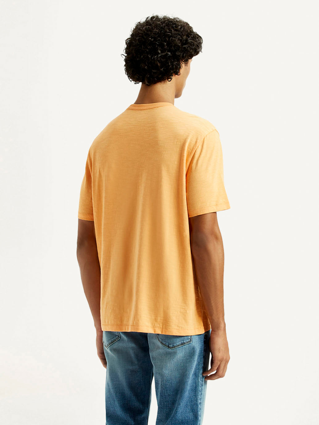 Men's Textured Regular Fit T-Shirt - Back View