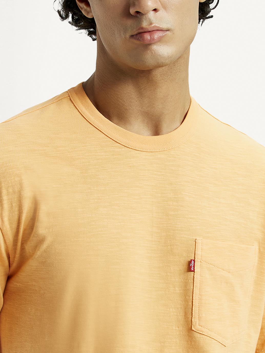 Men's Textured Regular Fit T-Shirt - Detail View