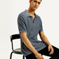 Men's Redloop Textured Slim Fit Polo T-Shirt - Elevated View