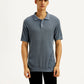 Men's Redloop Textured Slim Fit Polo T-Shirt - Front View