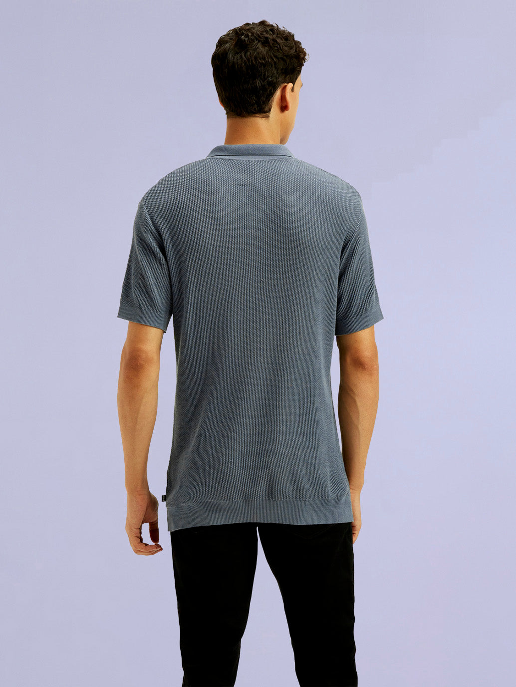 Men's Redloop Textured Slim Fit Polo T-Shirt - 26eaab1a-0bcb-4af7-84ae-aca48f85c435 View
