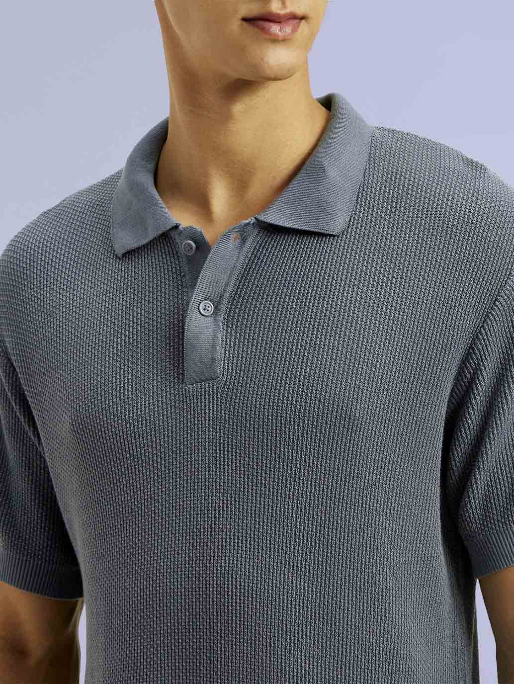 Men's Redloop Textured Slim Fit Polo T-Shirt - e1e80803-7fdd-401e-be43-42e8be409e7f View