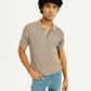 Men's Redloop Textured Slim Fit Polo T-Shirt - Elevated View