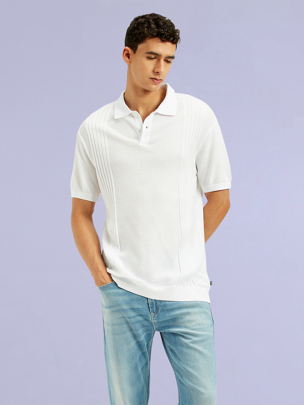 Men's Redloop Textured Slim Fit Polo T-Shirt - e9768992-01fd-4144-b009-3ab7c0ae128a View