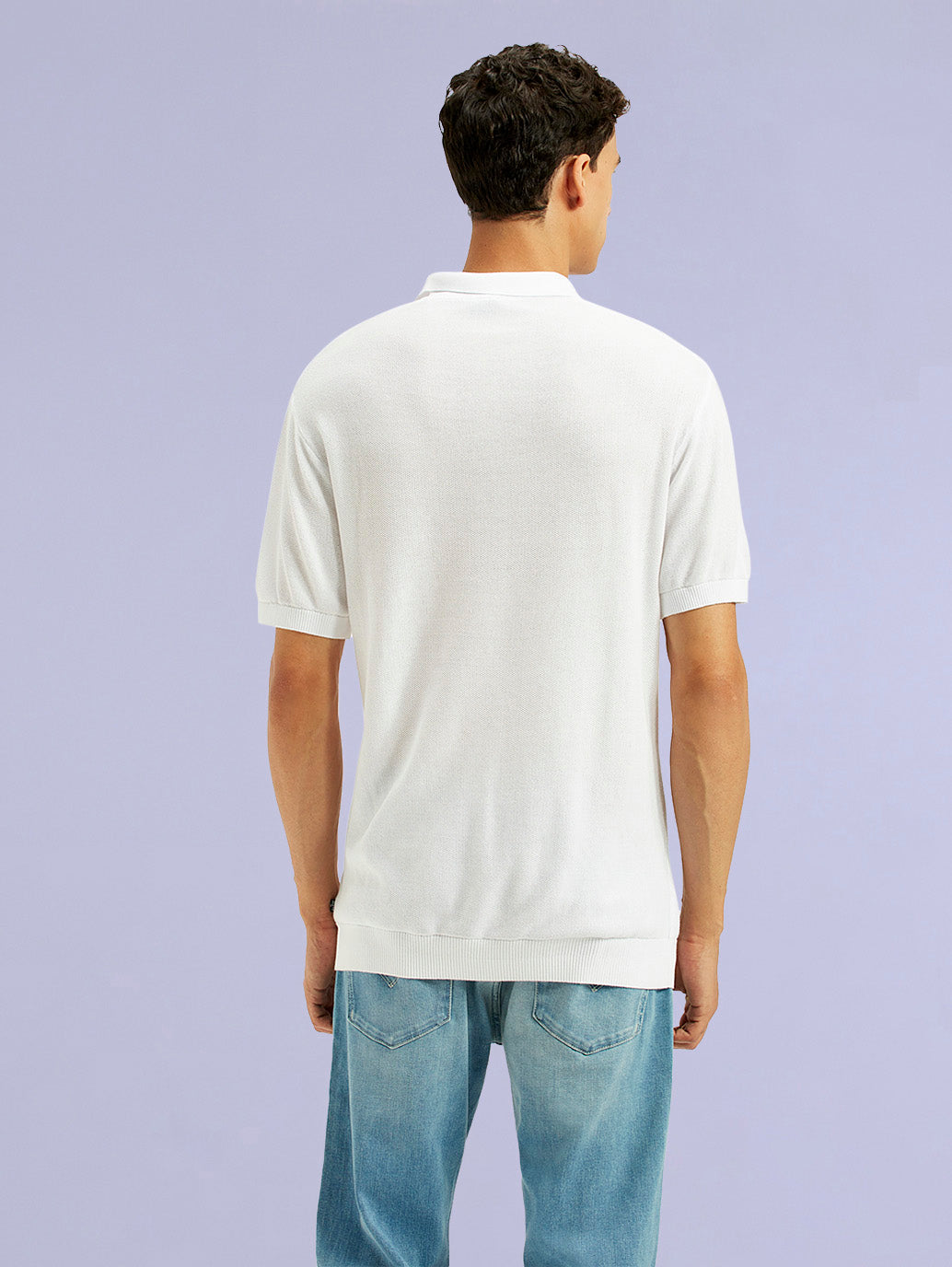 Men's Redloop Textured Slim Fit Polo T-Shirt - 60957b9e-c641-42f8-87b2-3832abd45fb6 View