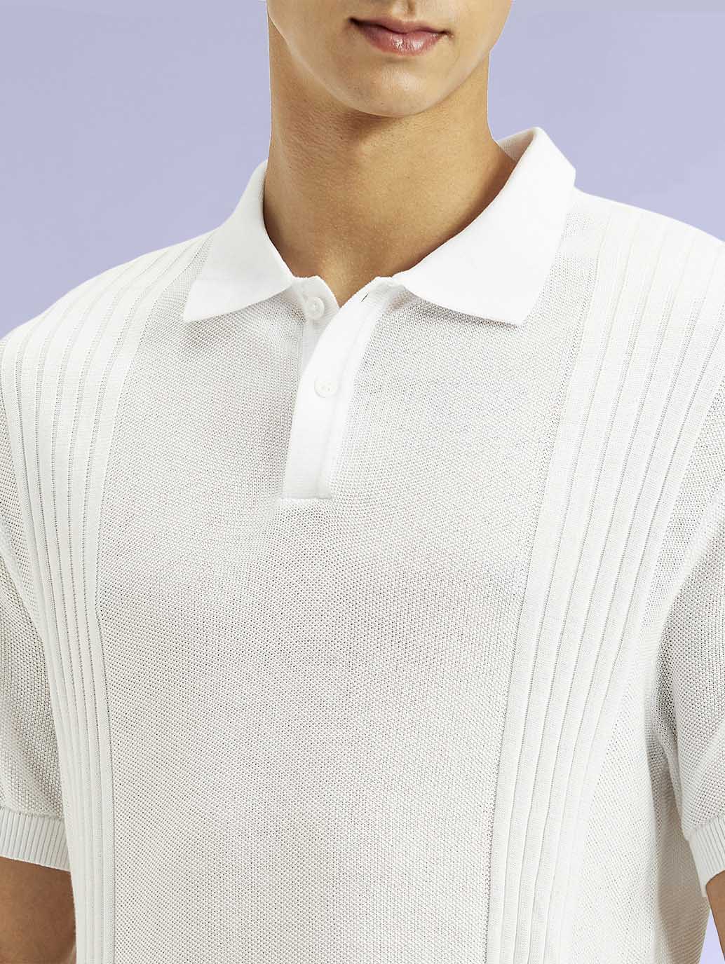 Men's Redloop Textured Slim Fit Polo T-Shirt - b3bddac9-d720-4647-977e-58c9d08b7600 View