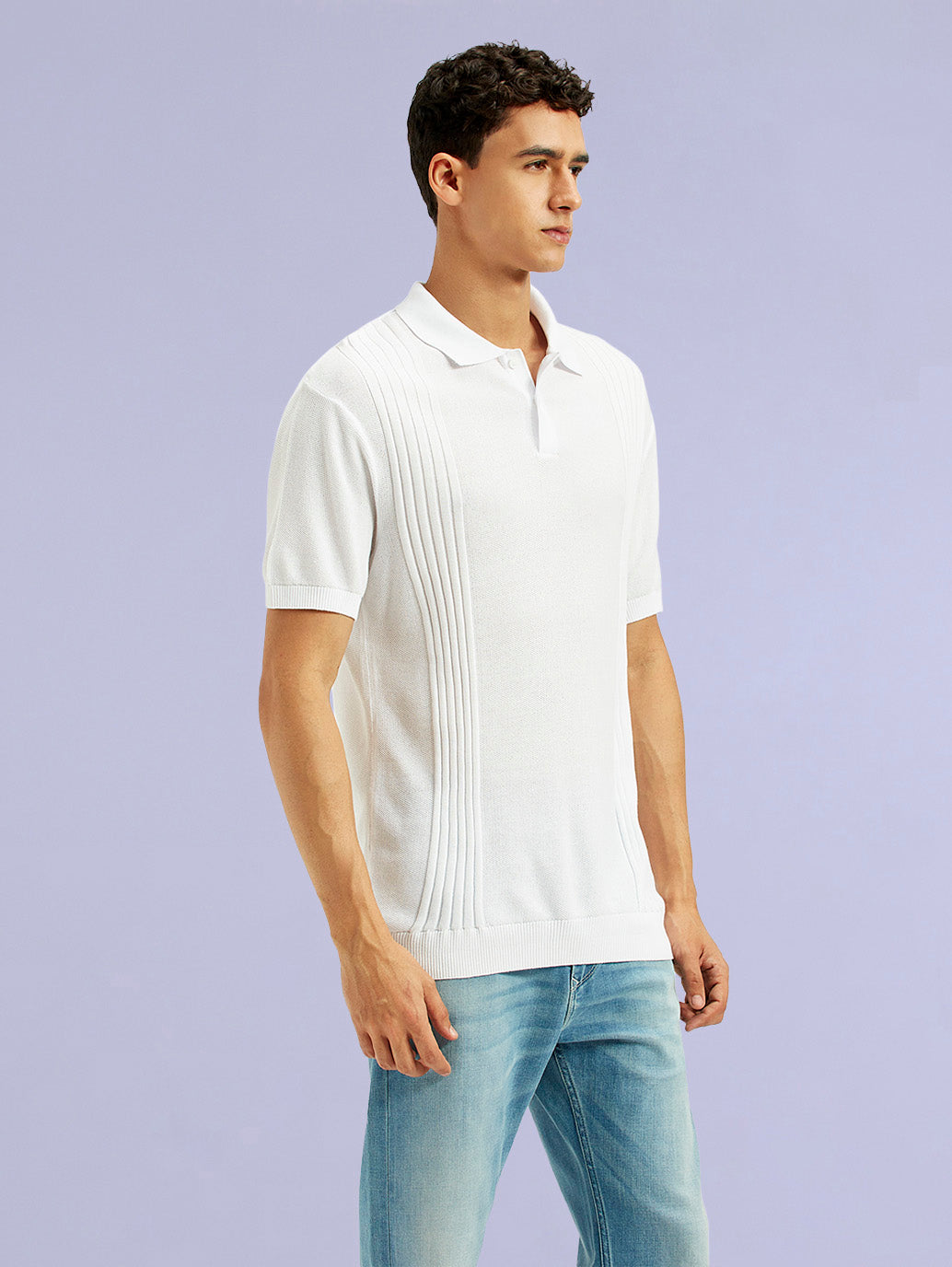 Men's Redloop Textured Slim Fit Polo T-Shirt - 198b4671-2b46-467c-8681-bb75c9d496dc View