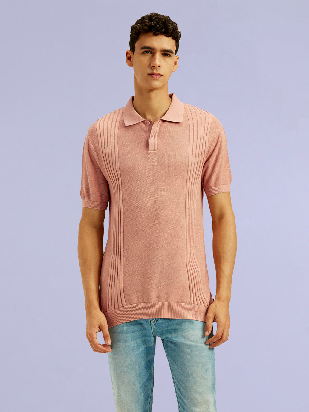 Men's Redloop Textured Slim Fit Polo T-Shirt - bc187158-6982-48c2-9a72-a1e27fef2241 View