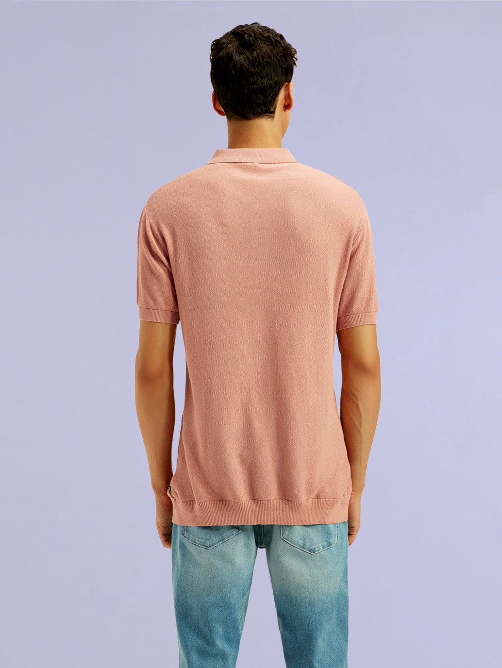 Men's Redloop Textured Slim Fit Polo T-Shirt - 7edb4735-ad9f-4475-979b-bf1c7668c79a View