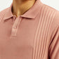 Men's Redloop Textured Slim Fit Polo T-Shirt - Detail View