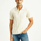 Men's Self Design Slim Fit Polo T-shirt - Styleshot View