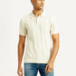 Men's Self Design Slim Fit Polo T-shirt - Front View