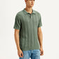 Men's Textured Slim Fit Polo T-Shirt - Side View