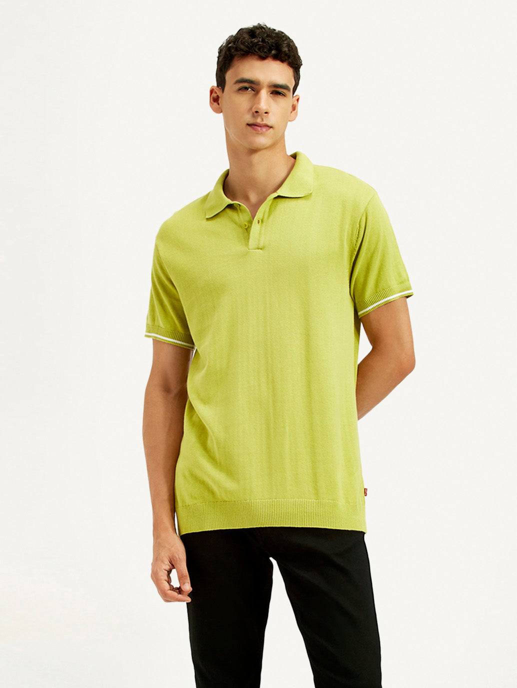 Men's Solid Slim Fit Polo T-Shirt