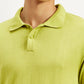 Men's Solid Slim Fit Polo T-Shirt - Detail View